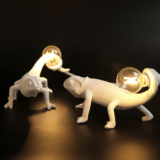 Rynx | LizardLuxe Resin Animal Table Lamp | Modern Lizard Design | Decorative Lamp for Living Room & Office