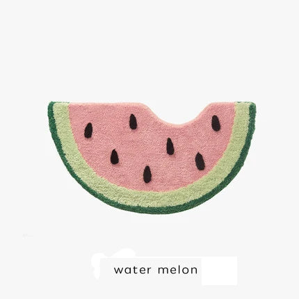 Rynx | Watermelon Bathroom Rug Fruit Rug Living Room Mat Toilet Kitchen Floor Mat Door Mat Soft Non-Slip Dorm Decor