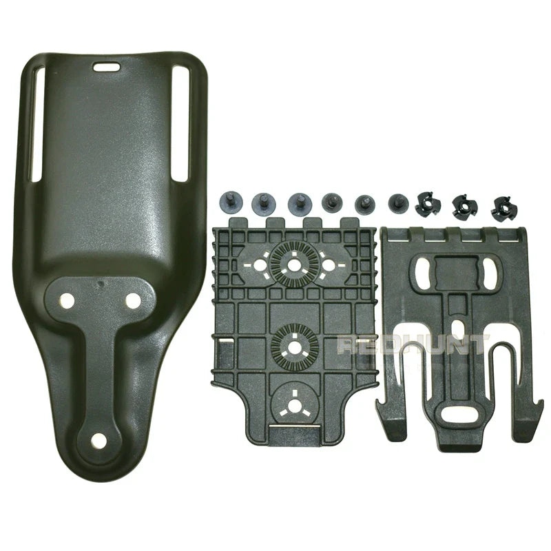 Rynx | Tactical Holster for Airsoft - Drop Adapter Belt Holster with Short SOG Clip Mount, Waist Hanging Board for 2-Inch Belts