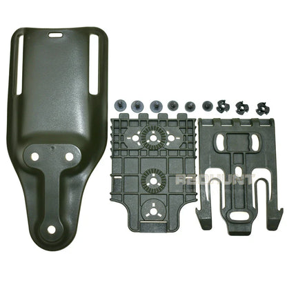 Rynx | Tactical Holster for Airsoft - Drop Adapter Belt Holster with Short SOG Clip Mount, Waist Hanging Board for 2-Inch Belts