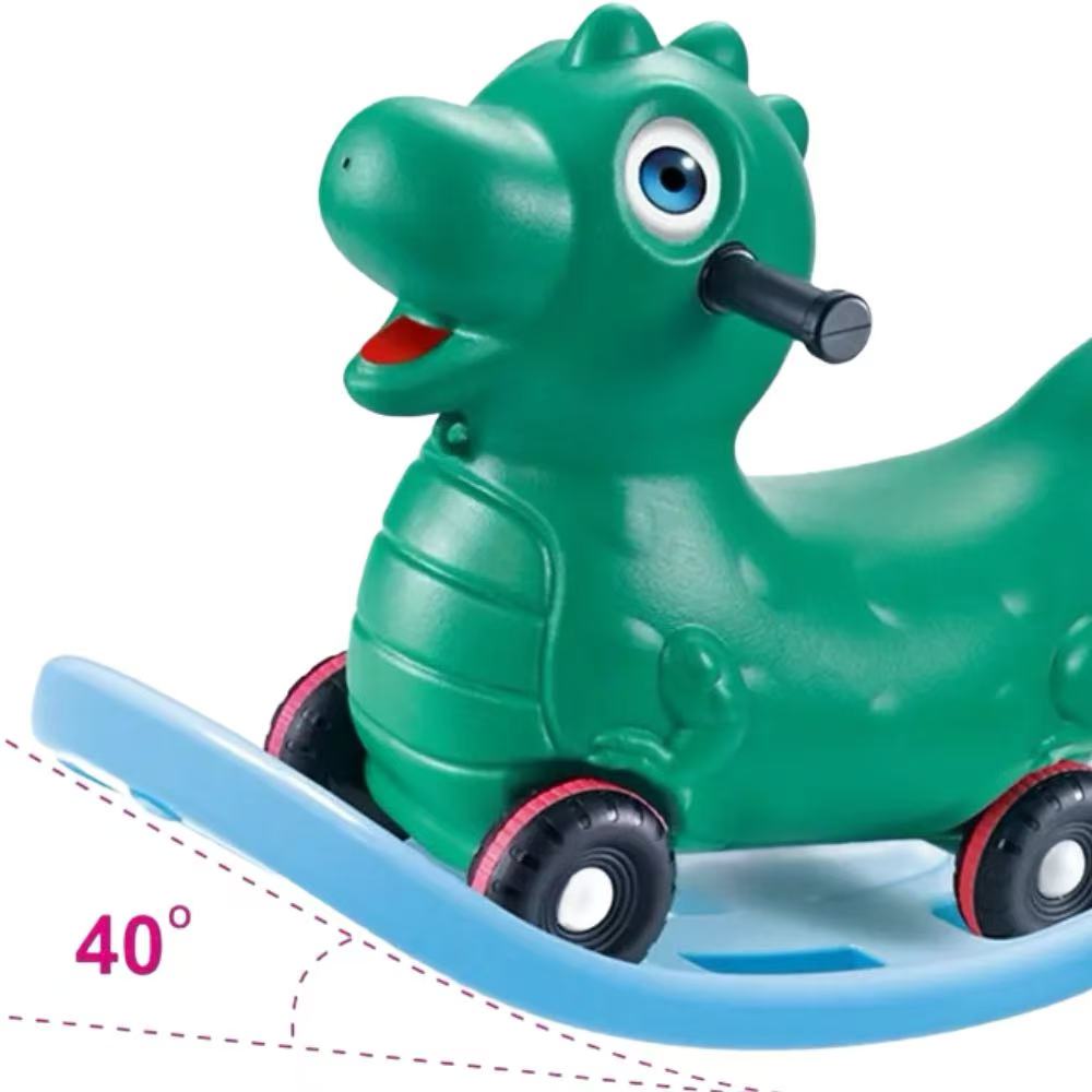Rynx | Kids Dinosaur Rocker Scooter – 2-in-1 Sliding Toy for Toddlers | Soft Wheels, Removable Footrest, Balance Trainer | From 12 Months+