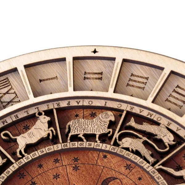 Rynx | 12 Constellations Wood Wall Clock