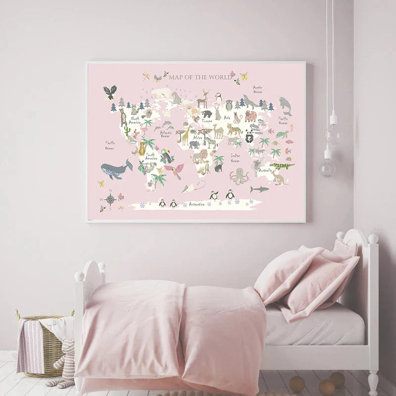 Rynx | World map canvas poster