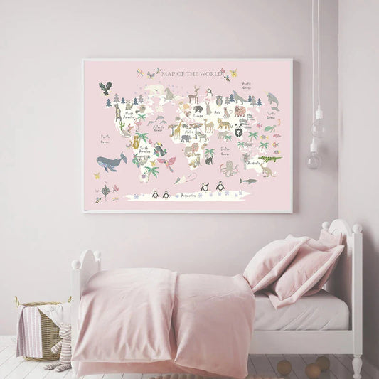 Rynx | World map canvas poster
