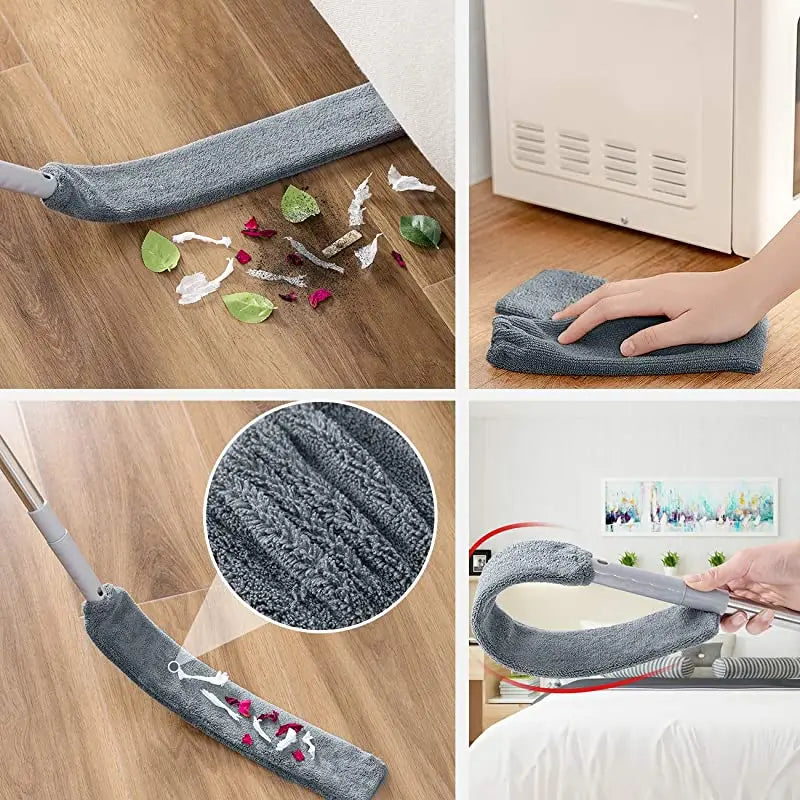 Rynx | Extendable Microfiber Duster - Telescopic Dust Cleaner Brush, 1.4/2.5M Reach for Mites and Gap Dust Removal, Home Cleaning Tool