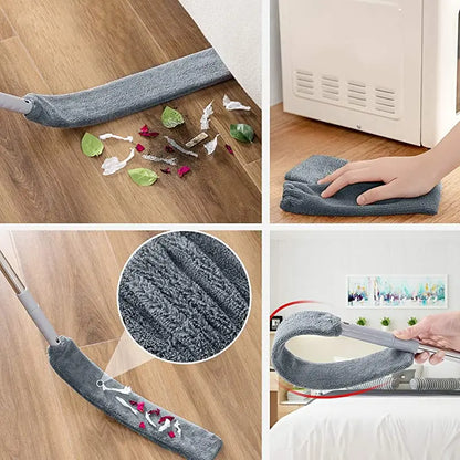 Rynx | Extendable Microfiber Duster - Telescopic Dust Cleaner Brush, 1.4/2.5M Reach for Mites and Gap Dust Removal, Home Cleaning Tool