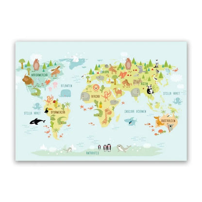 Rynx | World map canvas poster