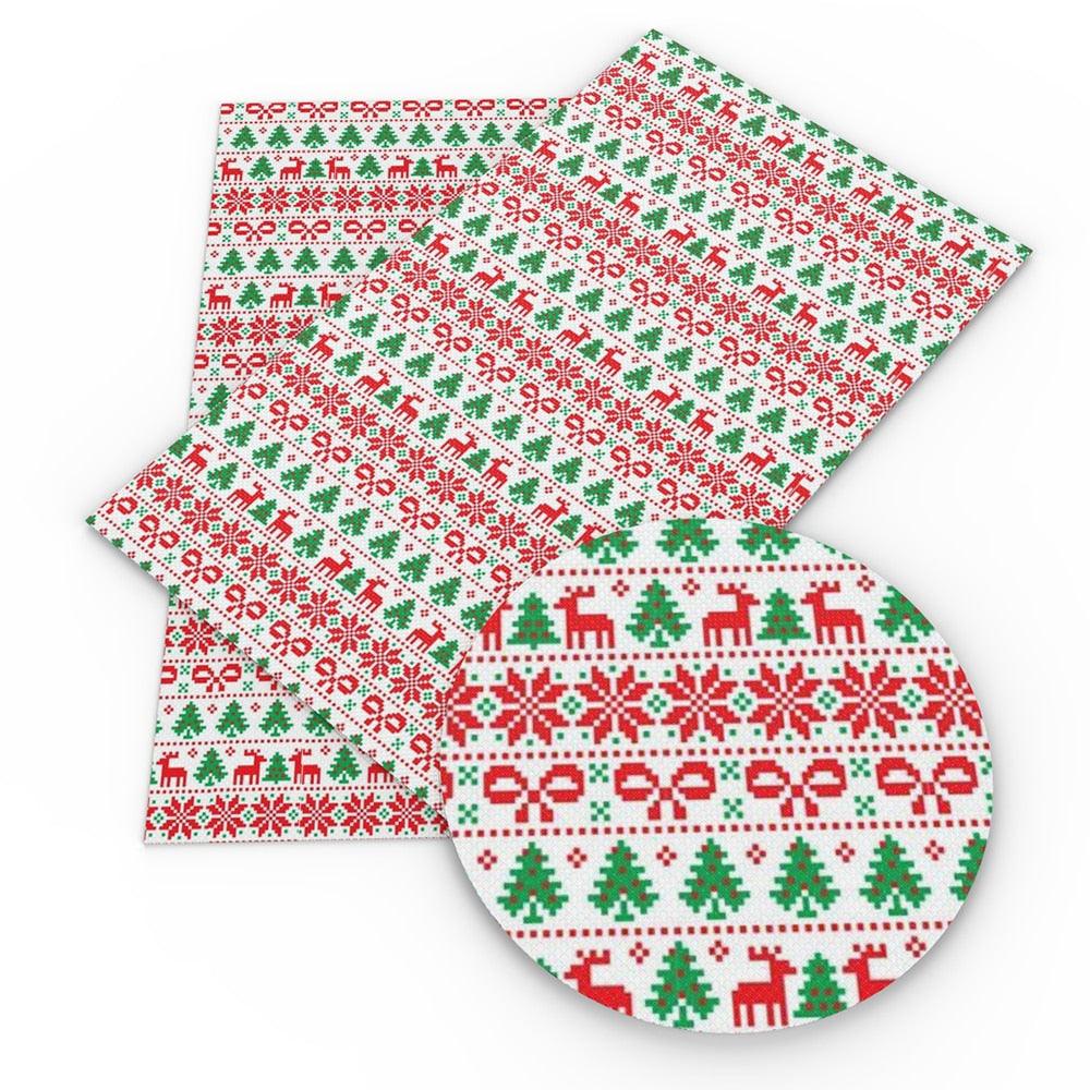 Rynx | Crimson Holiday Faux Leather Craft Set - DIY Festive Fabric Set