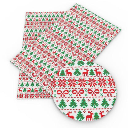 Rynx | Crimson Holiday Faux Leather Craft Set - DIY Festive Fabric Set