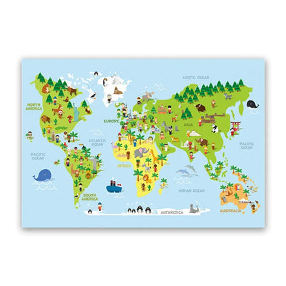 Rynx | World map canvas poster