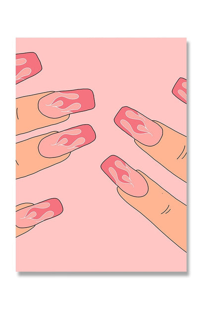 Rynx | Pink Abstract Canvas Poster