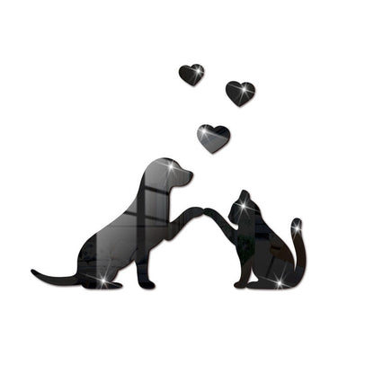 Rynx | Funny Cat and Dog Acrylic Wall Sticker