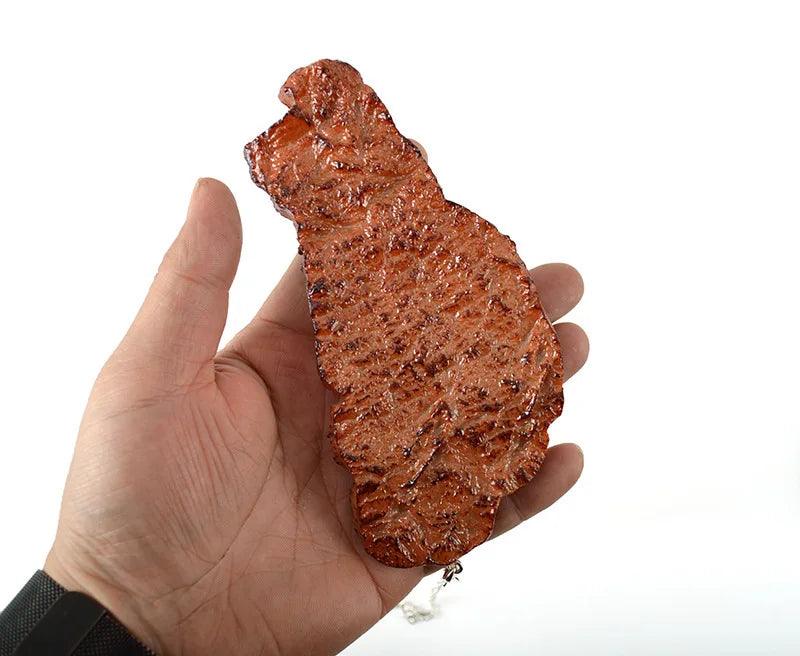 Rynx | Realistic Miniature Steak Replica for Dollhouses – Perfect Fake Food Props for Creative Play and Photography