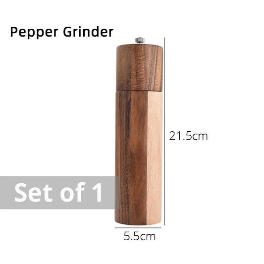 Rynx | Elegant Acacia Wood Spice Mill Duo - Premium Kitchen Spice Mill
