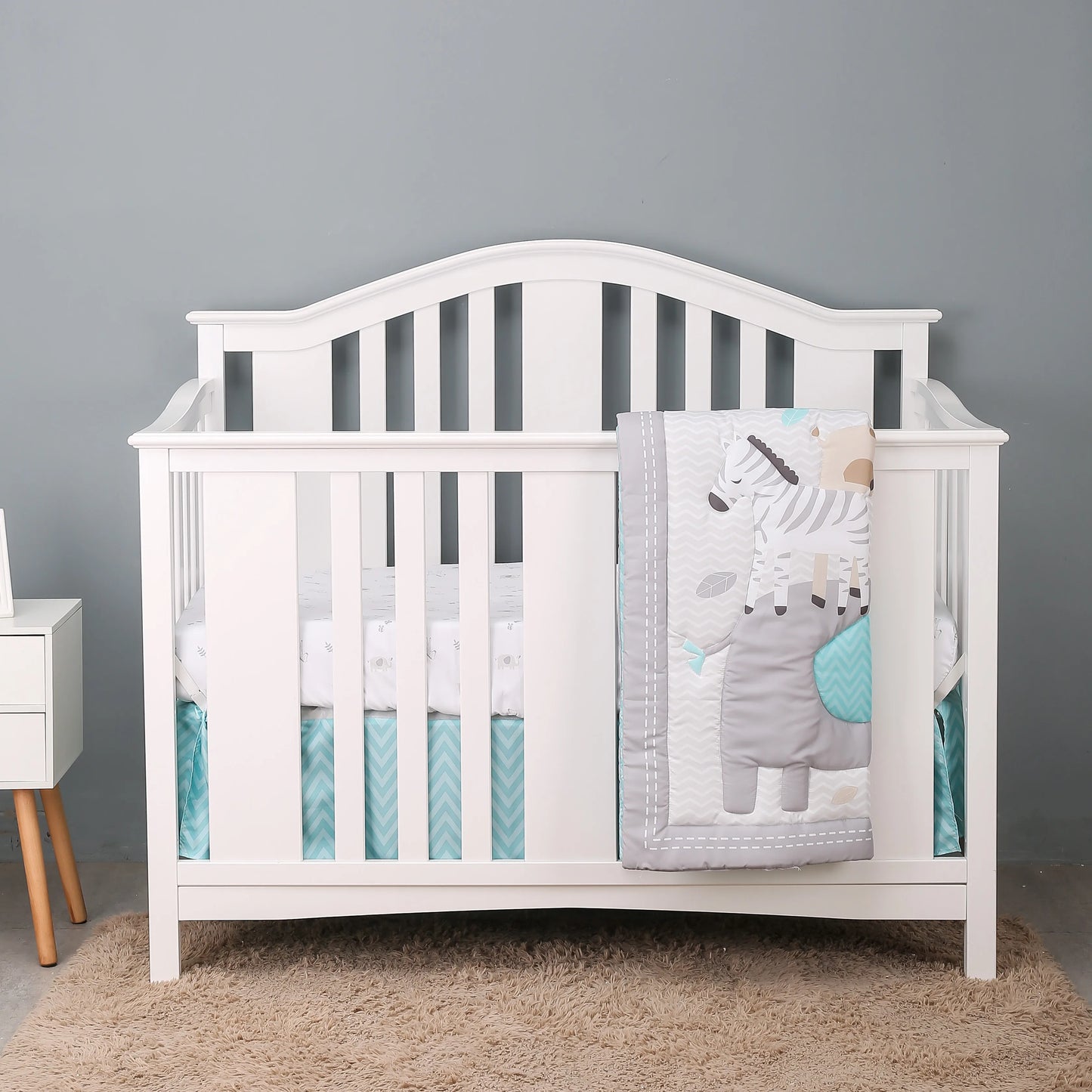 Rynx | Jungle Design Baby Bedding Set for Boys - Blanket, Crib Sheet