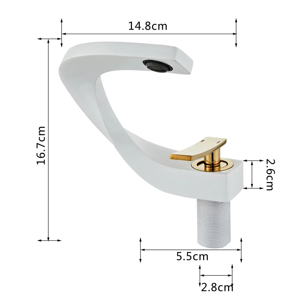 Rynx | Nordic Arch Artistic Deck Mounted Faucet