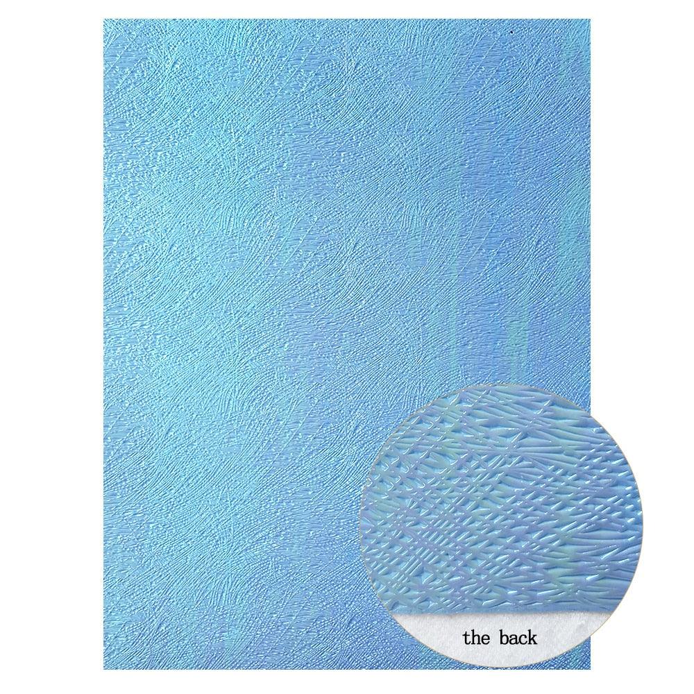 Rynx | Irisdente Blue Snake Glossy Fabric for Creative Crafting
