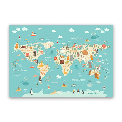 Rynx | World map canvas poster