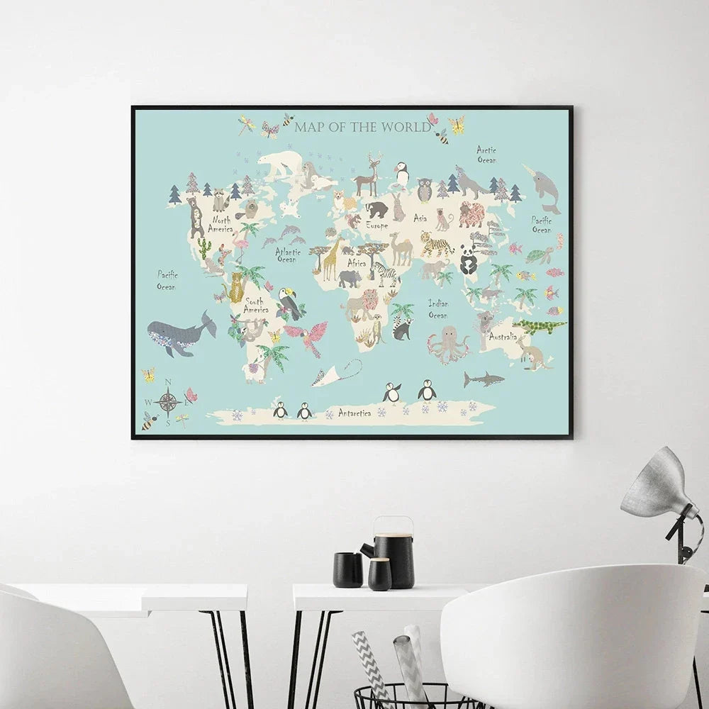 Rynx | World map canvas poster