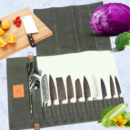 RYNX | Pocket Green Canvas Knife Bag