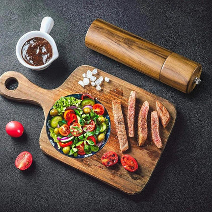 Rynx | Elegant Acacia Wood Spice Mill Duo - Premium Kitchen Spice Mill