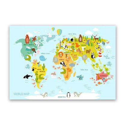 Rynx | World map canvas poster