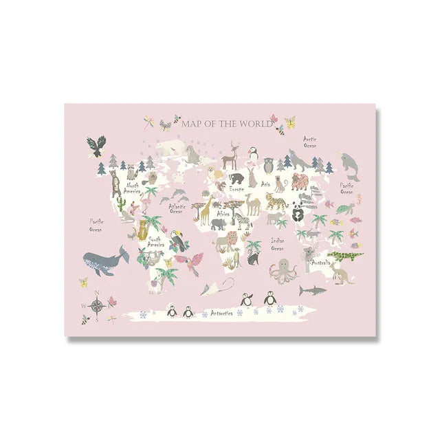 Rynx | World map canvas poster