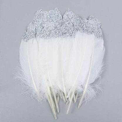 Rynx | Glamorous Gold Tipped Feather Craft Set for Elegant Event Enhancements