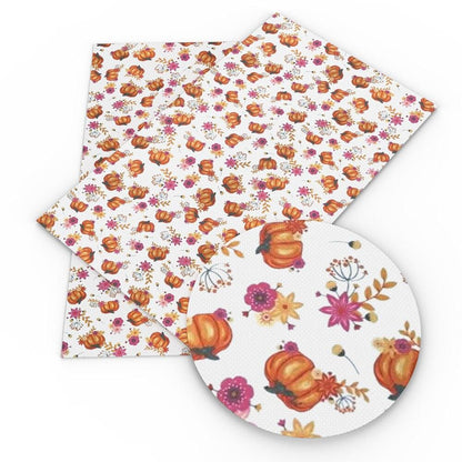Rynx | Autumn-inspired Leaf Pattern Faux Leather Craft Fabric for DIY and Upholstery