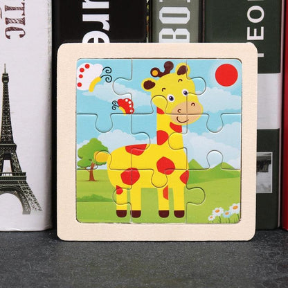Rynx | Animal Adventure Wooden Tangram Puzzle Set - Creative Learning Toy for Children