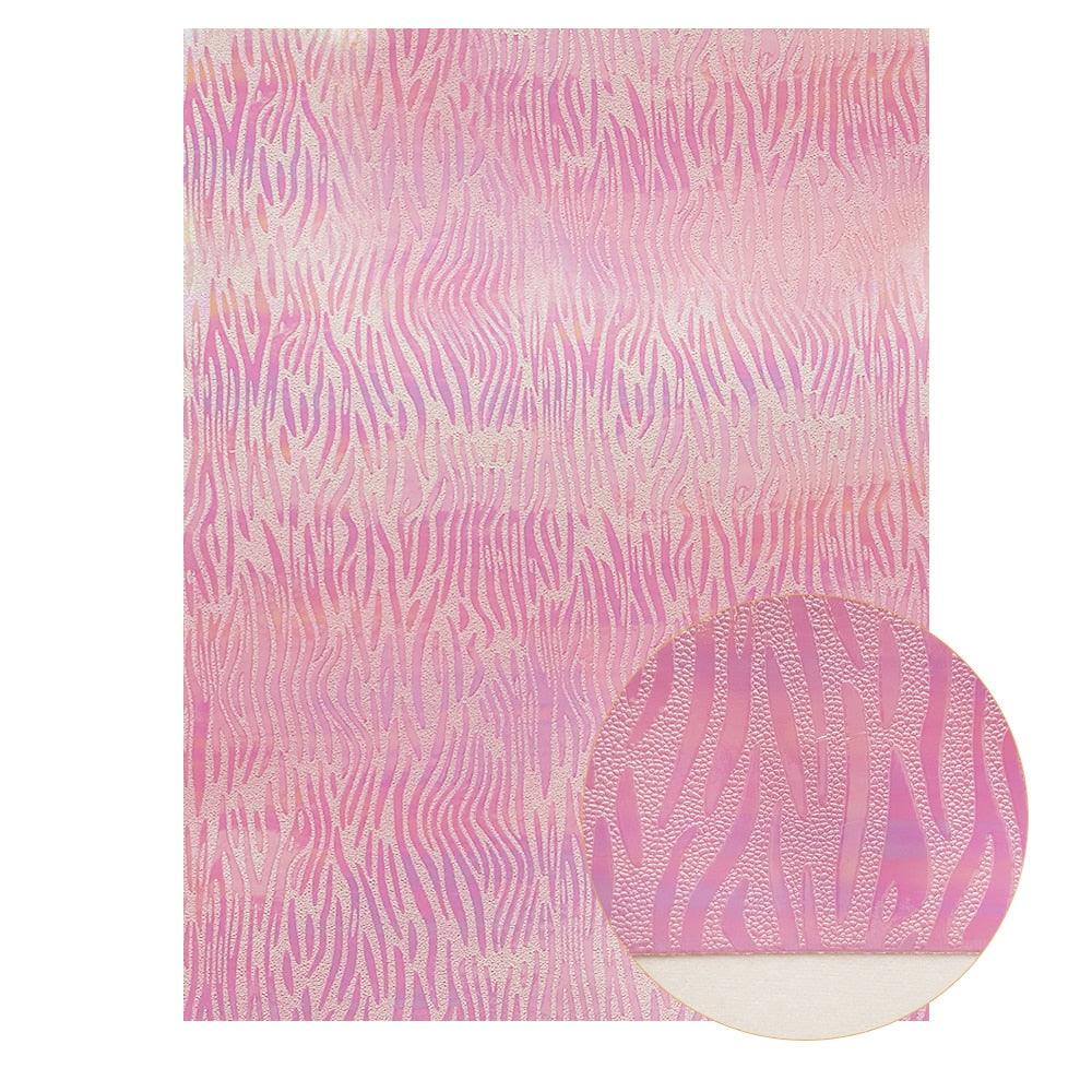 Rynx | Sparkling Pink Holographic Hard Glitter Fabric - Premium Crafting Delights