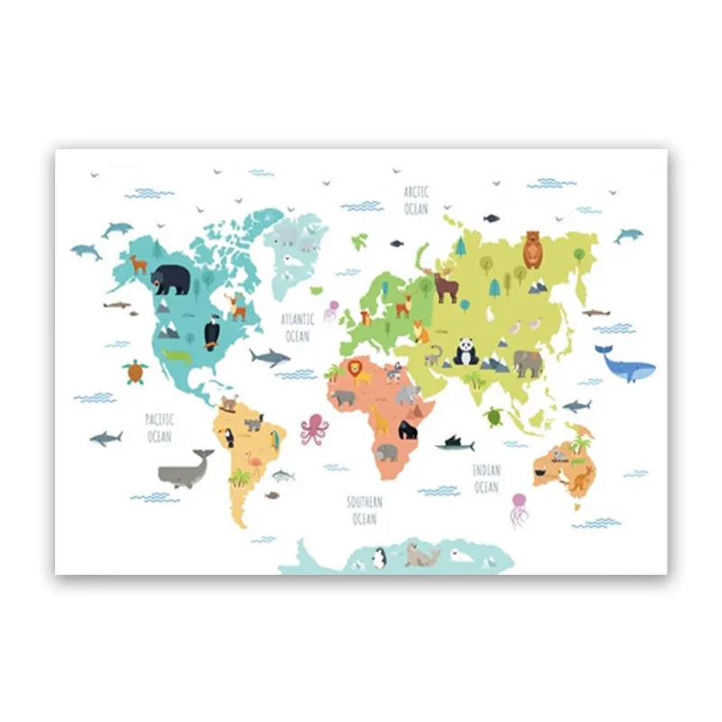 Rynx | World map canvas poster
