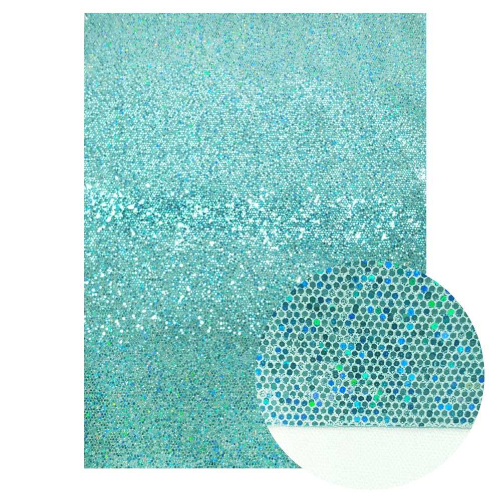Rynx | Irisdente Blue Snake Glossy Fabric for Creative Crafting