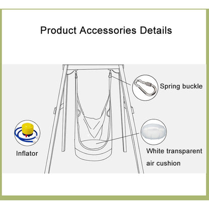Rynx | Adult and Children All-cotton Canvas Swing Outdoor Swing Frame Hanging Hammock, Size: 55*75*145cm, Random Color Delivery
