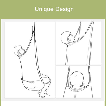 Rynx | Adult and Children All-cotton Canvas Swing Outdoor Swing Frame Hanging Hammock, Size: 55*75*145cm, Random Color Delivery