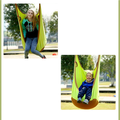 Rynx | Adult and Children All-cotton Canvas Swing Outdoor Swing Frame Hanging Hammock, Size: 55*75*145cm, Random Color Delivery