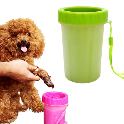 Pet Antiseptic Products Silicone Wash Feet Cleaning Cup Size: L(Green)