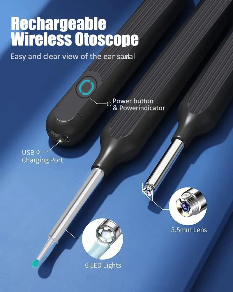 Rynx | HD Earwax Removal Spoon — Wireless Otoscope with LED Light