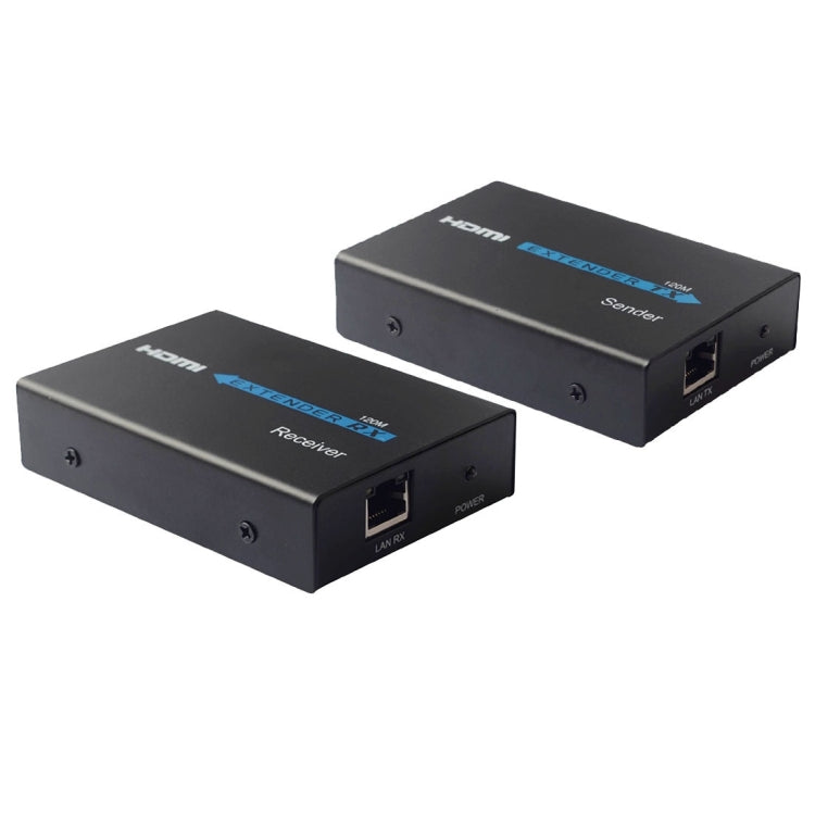 Rynx | HDMI Extender (Receiver & Transmitter) over a single UTP CAT5e/6 cable, transmission distance: 120m (Black)