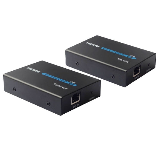 Rynx | HDMI Extender (Receiver & Transmitter) over a single UTP CAT5e/6 cable, transmission distance: 120m (Black)