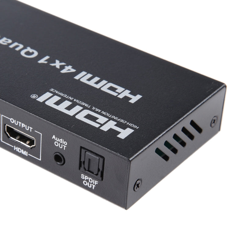 Rynx | 4 in 1 Out HDMI Quad-Multi-Viewer with seamless switcher, EU plug