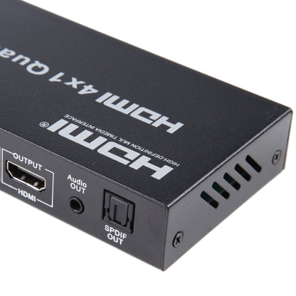 Rynx | 4 in 1 Out HDMI Quad-Multi-Viewer with seamless switcher, EU plug