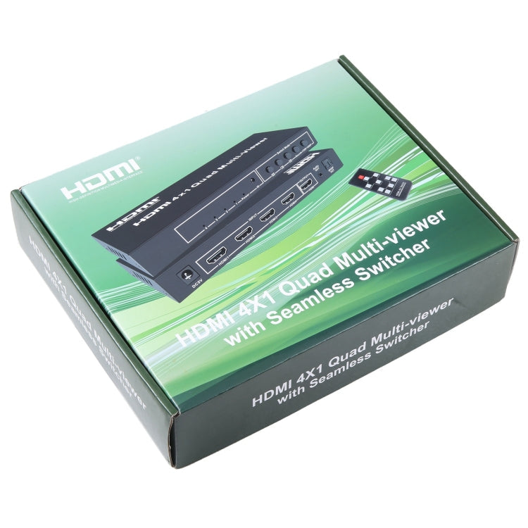 Rynx | 4 in 1 Out HDMI Quad-Multi-Viewer with seamless switcher, EU plug