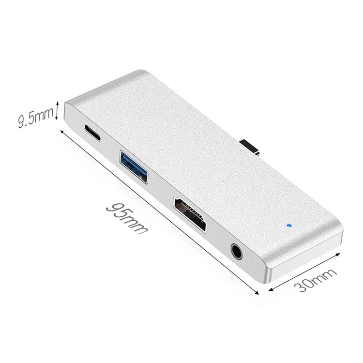 Rynx | HW-TC29 4 In 1 Type-C / USB-C Multifunctional Extension HUB Adapter iPad Pro HUB (Silver)