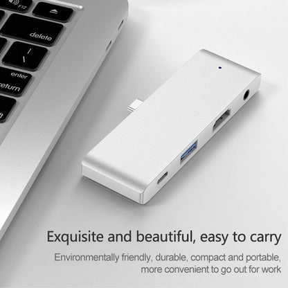 Rynx | HW-TC29 4 In 1 Type-C / USB-C Multifunctional Extension HUB Adapter iPad Pro HUB (Silver)