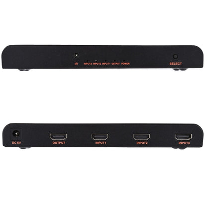 Rynx | 3X1 4K/60Hz HDMI 2.0 Switch with Remote Control, EU Plug