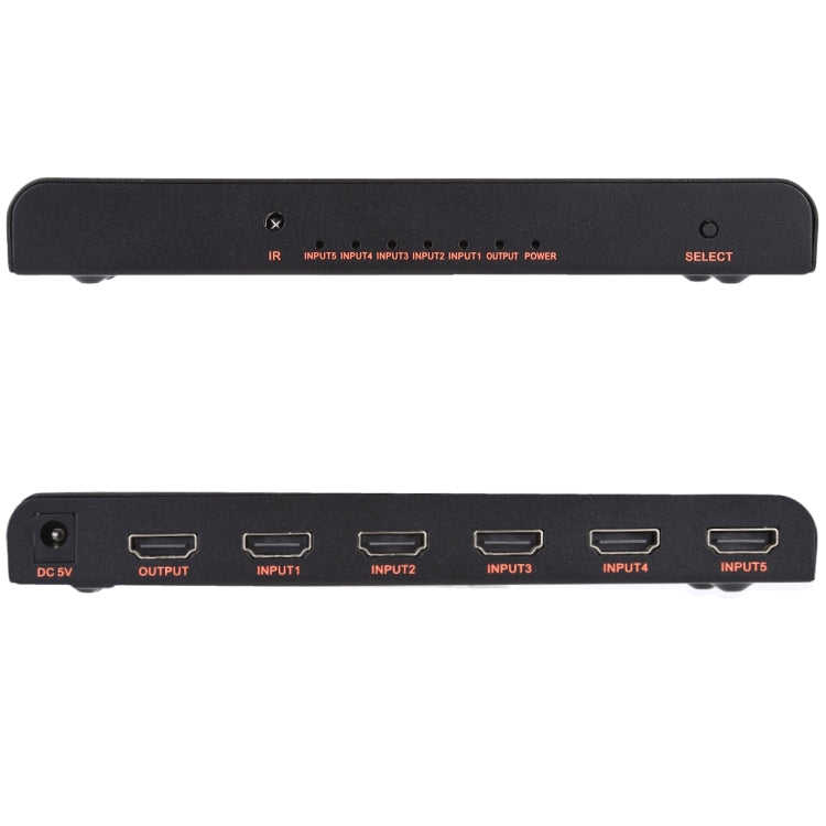 Rynx | 5X1 4K/60Hz HDMI 2.0 Switch with Remote Control, EU Plug