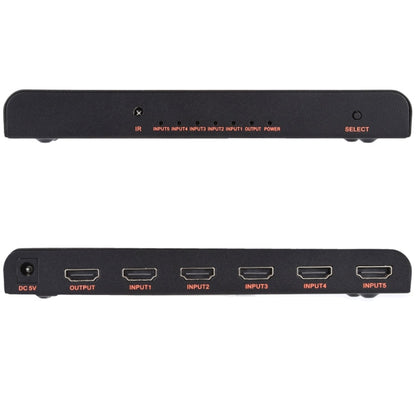 Rynx | 5X1 4K/60Hz HDMI 2.0 Switch with Remote Control, EU Plug