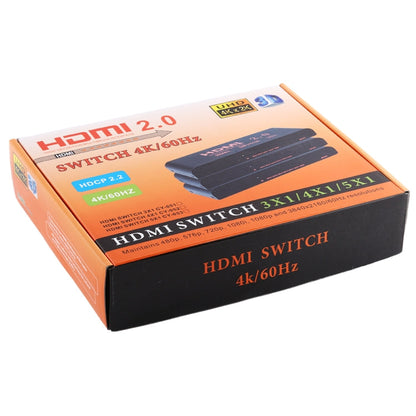 Rynx | 5X1 4K/60Hz HDMI 2.0 Switch with Remote Control, EU Plug