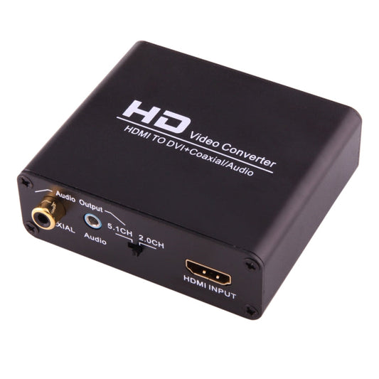 Rynx | NEWKENG X5 HDMI to DVI with Audio 3.5mm Coaxial Output Video Converter, US Plug